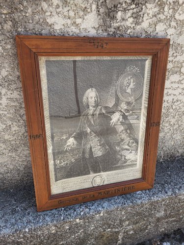 CADRE EN BOIS GRAVURE DE GERMAIN PICHAULT DE LA MARTINIERE