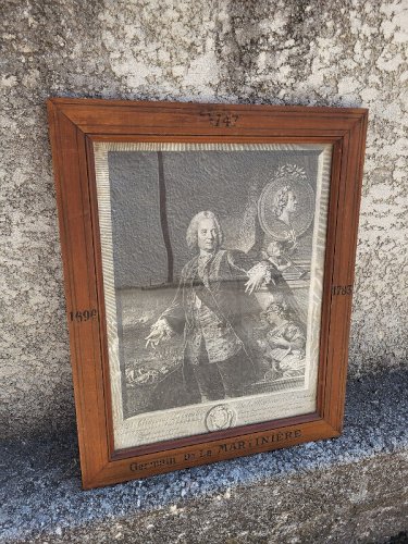 CADRE EN BOIS GRAVURE DE GERMAIN PICHAULT DE LA MARTINIERE