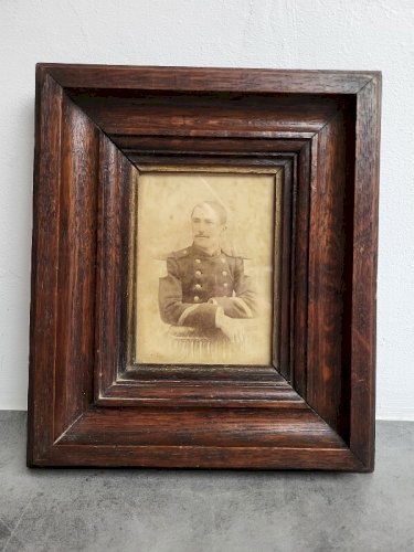 CADRE EN BOIS PHOTO D'UN SOLDAT MILITAIRE