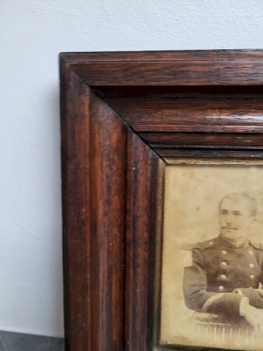 CADRE EN BOIS PHOTO D'UN SOLDAT MILITAIRE
