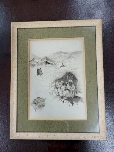 CADRE GRAVURE DE HENRI LE RICHE MAROC 1932 N° 1