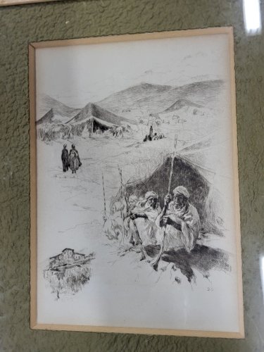 CADRE GRAVURE DE HENRI LE RICHE MAROC 1932 N° 1