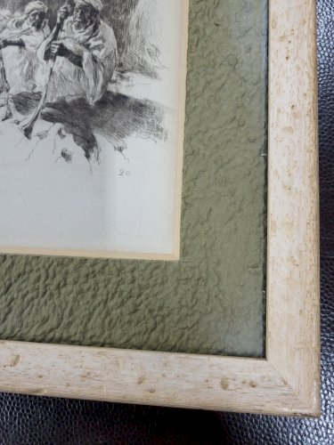 CADRE GRAVURE DE HENRI LE RICHE MAROC 1932 N° 1