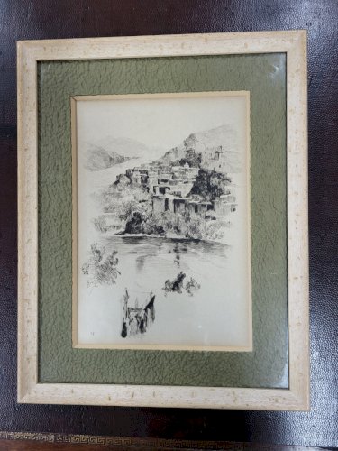 CADRE GRAVURE DE HENRI LE RICHE MAROC 1932 N° 2