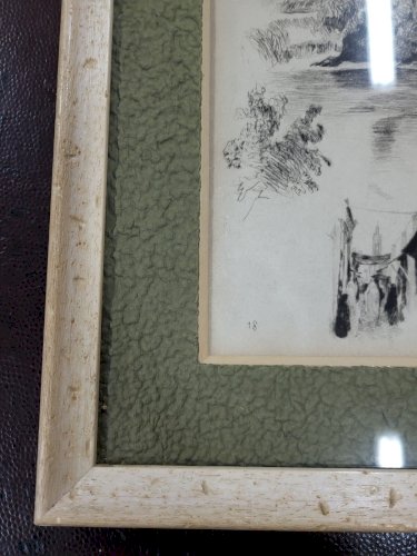 CADRE GRAVURE DE HENRI LE RICHE MAROC 1932 N° 2