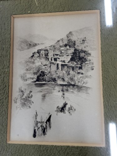 CADRE GRAVURE DE HENRI LE RICHE MAROC 1932 N° 2