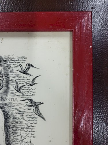 CADRE GRAVURE DECARIS ALBERT "LES VINS DE CORSE"