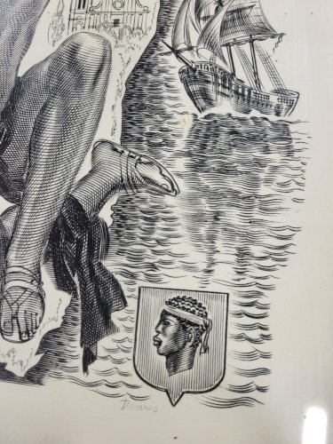CADRE GRAVURE DECARIS ALBERT "LES VINS DE CORSE"