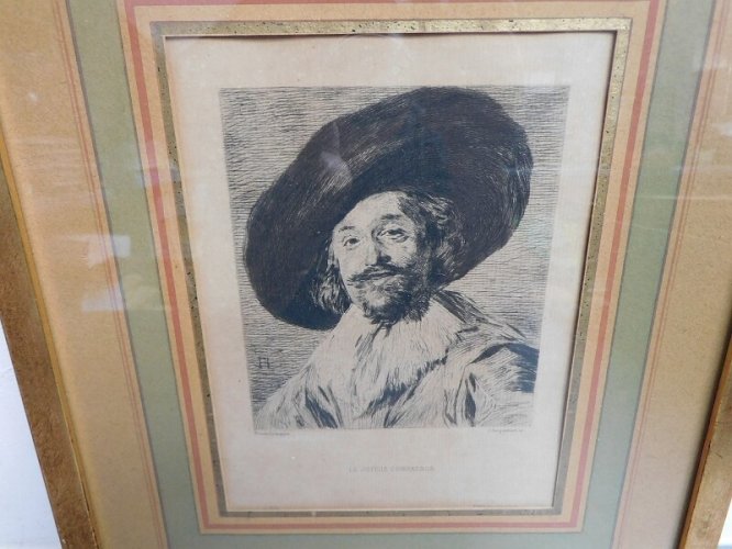 CADRE GRAVURE LE JOYEUX COMPAGNON JACQUEMART