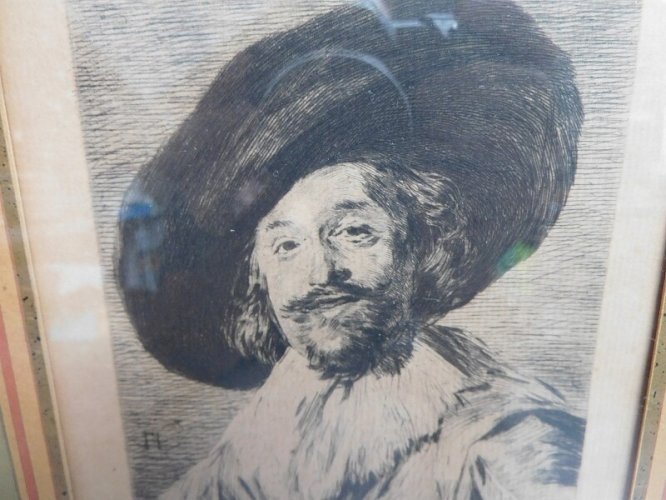 CADRE GRAVURE LE JOYEUX COMPAGNON JACQUEMART