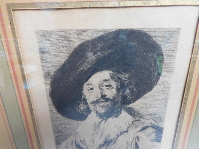 CADRE GRAVURE LE JOYEUX COMPAGNON JACQUEMART