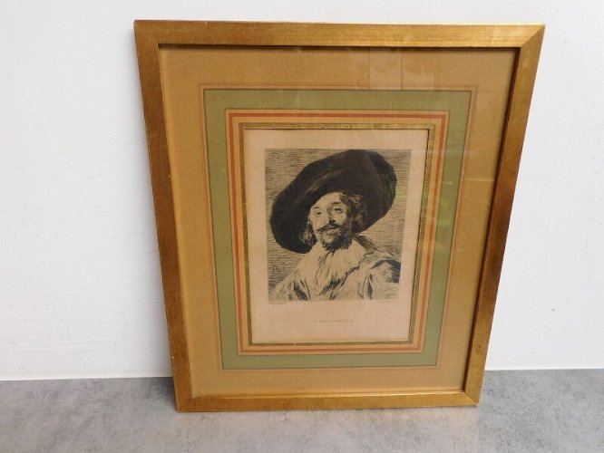 CADRE GRAVURE LE JOYEUX COMPAGNON JACQUEMART