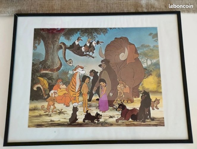 cadre le livre de la jungle vintage disney