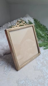 cadre mini en laiton style louis XVI - mini cadre porte photo ancien