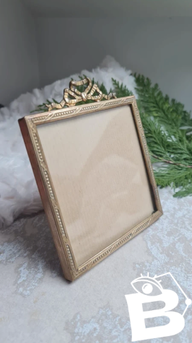 cadre mini en laiton style louis XVI - mini cadre porte photo ancien