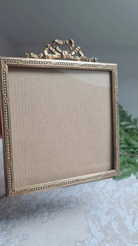 cadre mini en laiton style louis XVI - mini cadre porte photo ancien