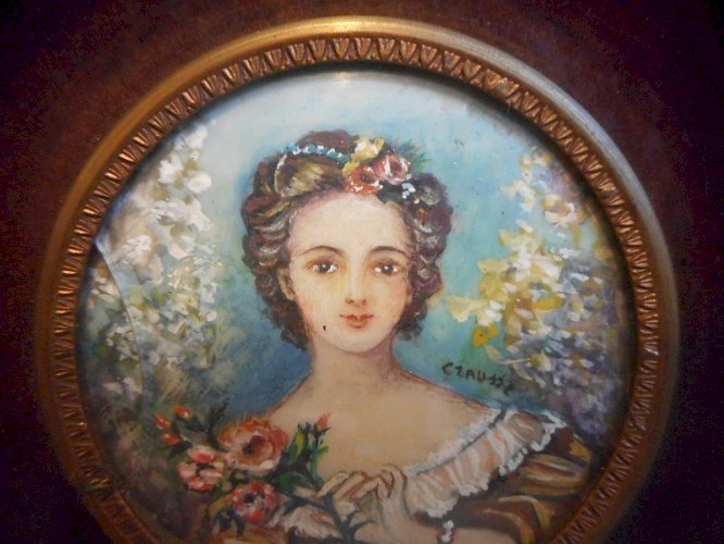 CADRE MINIATURE ANCIEN SIGNE CRAUSSE N° 1