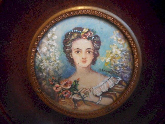 CADRE MINIATURE ANCIEN SIGNE CRAUSSE N° 1