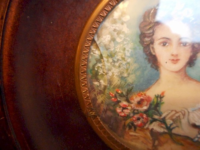 CADRE MINIATURE ANCIEN SIGNE CRAUSSE N° 1