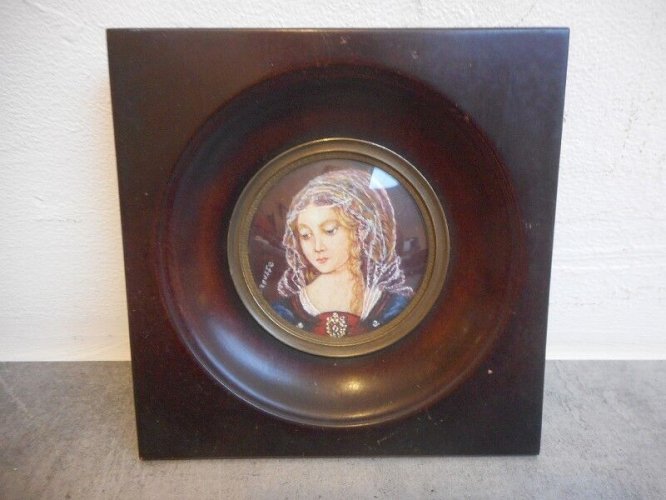 CADRE MINIATURE ANCIEN SIGNE CRAUSSE N° 3