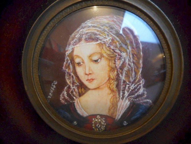 CADRE MINIATURE ANCIEN SIGNE CRAUSSE N° 3