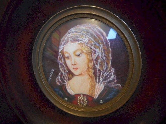 CADRE MINIATURE ANCIEN SIGNE CRAUSSE N° 3
