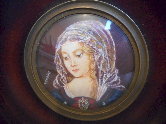CADRE MINIATURE ANCIEN SIGNE CRAUSSE N° 3