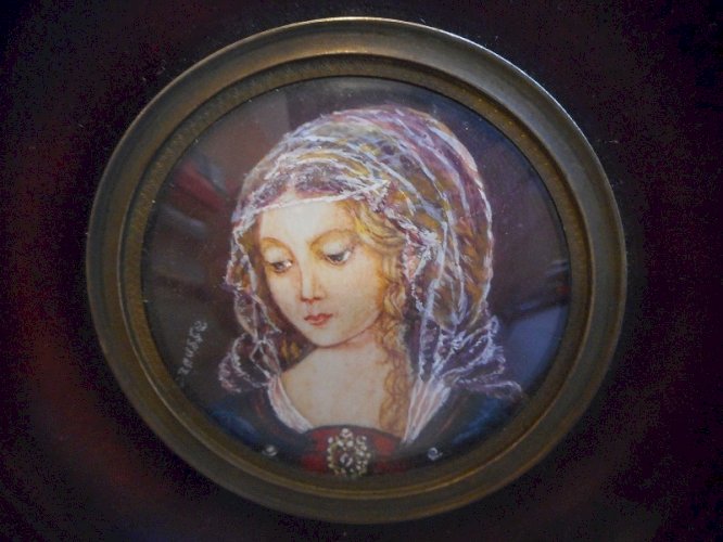 CADRE MINIATURE ANCIEN SIGNE CRAUSSE N° 3