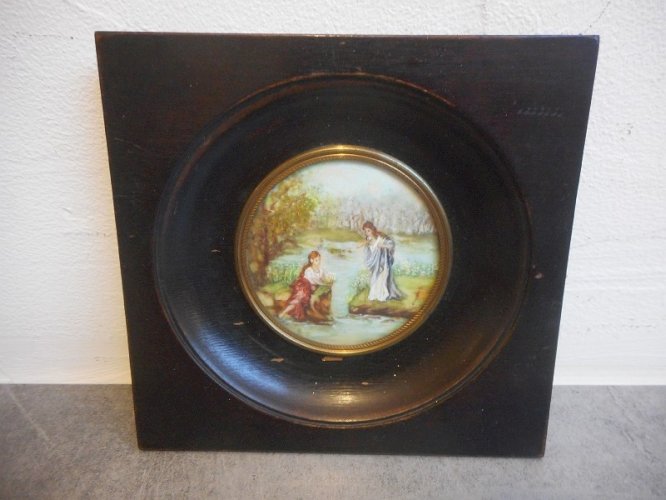 CADRE MINIATURE ANCIEN SIGNE CRAUSSE N° 4