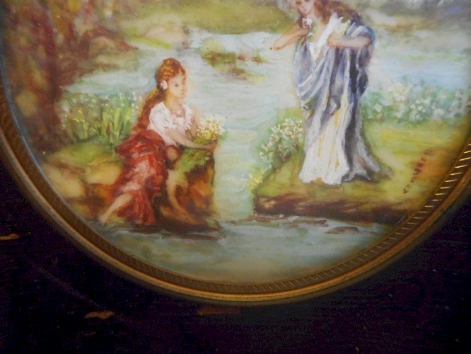 CADRE MINIATURE ANCIEN SIGNE CRAUSSE N° 4