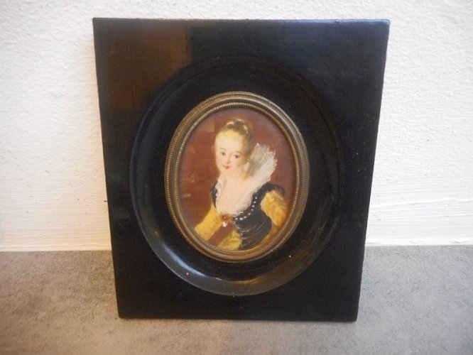 CADRE MINIATURE FRAGONARD L'ETUDE N° 7