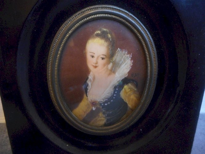 CADRE MINIATURE FRAGONARD L'ETUDE N° 7