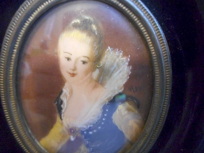 CADRE MINIATURE FRAGONARD L'ETUDE N° 7