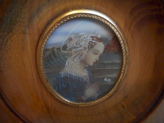 CADRE MINIATURE PEINTURE SIGNEE RUBY N° 14