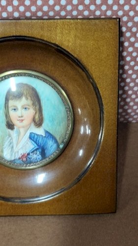 CADRE MINIATURE PORTRAIT DE LOUIS XVII