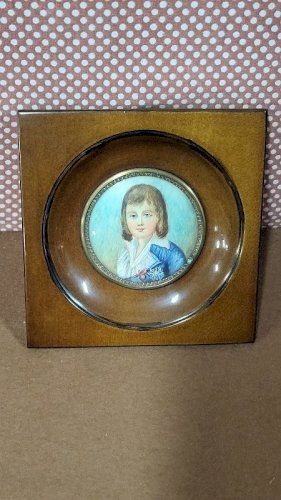 CADRE MINIATURE PORTRAIT DE LOUIS XVII