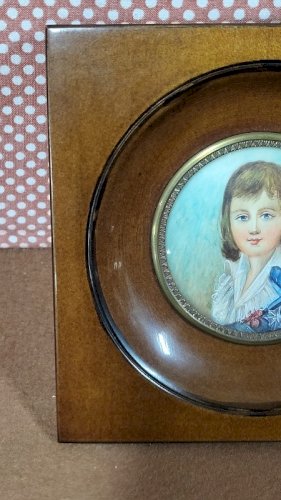 CADRE MINIATURE PORTRAIT DE LOUIS XVII