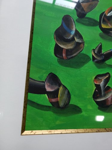CADRE PEINTURE TABLEAU SUR PAPIER DE GERARD TESSON
