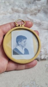 Cadre photo  médaillon vintage