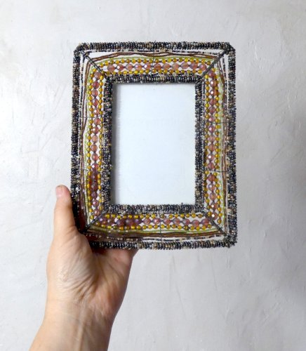 cadre photo perlé Papyrus