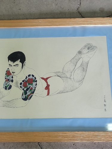 CADRE PHOTOLITHOGRAPHIE SIGNE GO MISHIMA N° 3