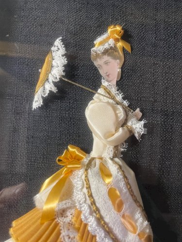 Cadre relief mode illustrée vintage