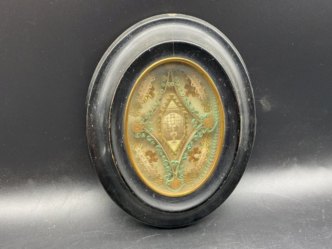 Cadre Reliquaire , 4 reliques  Saint FLORE , ST CHANTAL ,ST ALACOQUE,ST SALES