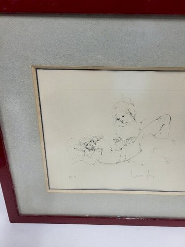 CADRE TABLEAU LITHOGRAPHIE DE LEONOR FINI
