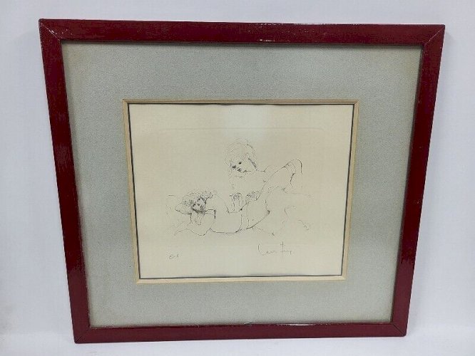CADRE TABLEAU LITHOGRAPHIE DE LEONOR FINI