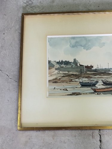 CADRE TABLEAU PEINTURE AQUARELLE YAN ROBERT 1901-1994