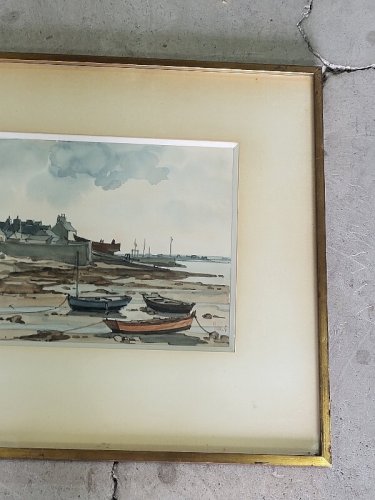 CADRE TABLEAU PEINTURE AQUARELLE YAN ROBERT 1901-1994