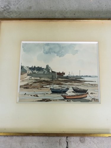 CADRE TABLEAU PEINTURE AQUARELLE YAN ROBERT 1901-1994