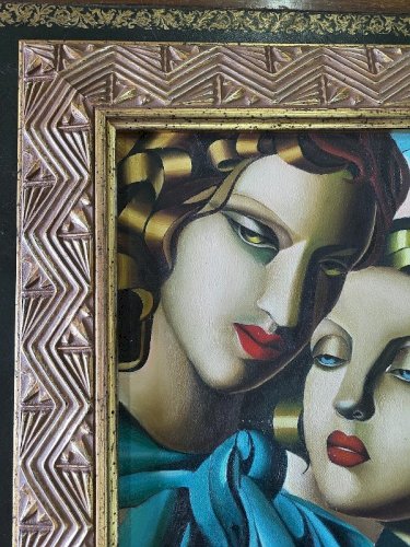 CADRE TABLEAU PEINTURE TAMARA DE LEMPICKA TWO GIRLS