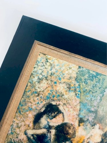 Cadre Vintage « Danseuses en bleu » d’après Edgar Degas – Édition S.P.A.D.E.M.